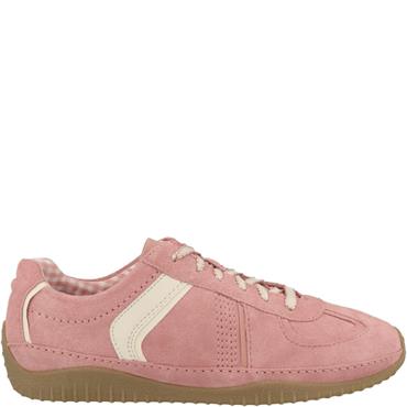 CLARKS WOMENS LACE TRAINER - PINK MULTI